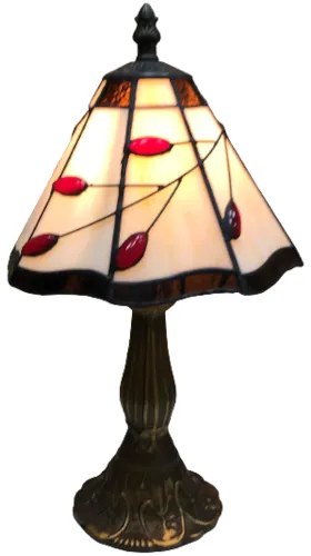 Vitrážová nočná lampa Tiffany Prezent 173 vzor 3 33,5*20 cm
