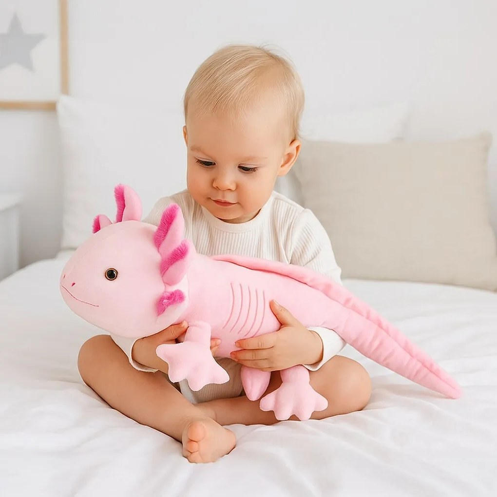 Baby Mix Plyšová hračka Axolotl ružová, 45 cm
