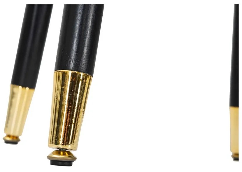 Čierna/v zlatej farbe čalúnená barová stolička (výška sedadla 74 cm) Paris – Mauro Ferretti