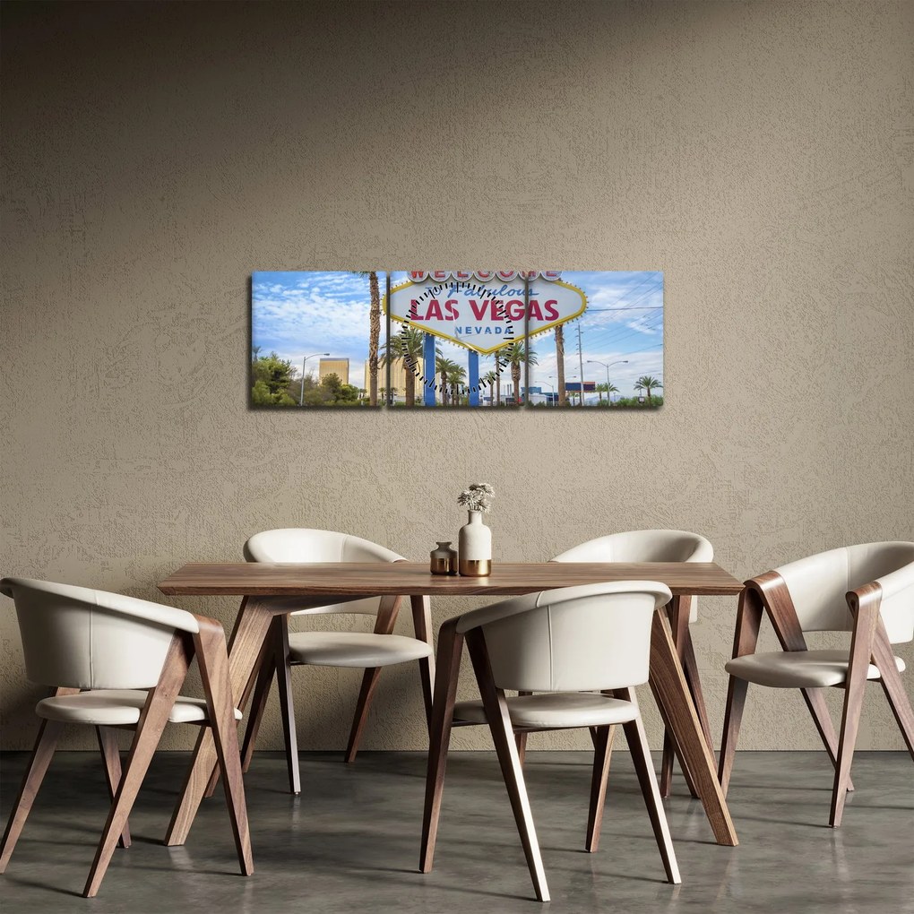 Obraz - Las Vegas (s hodinami) (90x30 cm)
