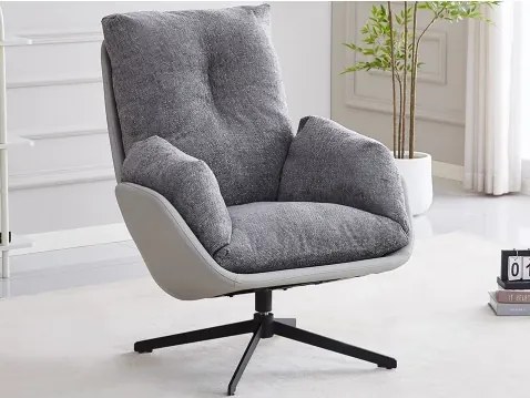 Otočné kreslo Modena, holubia šedá tkanina%