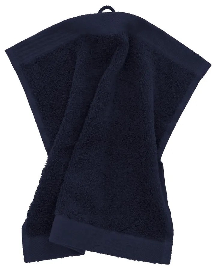 Tmavomodrý froté bavlnený uterák 30x30 cm Comfort – Södahl