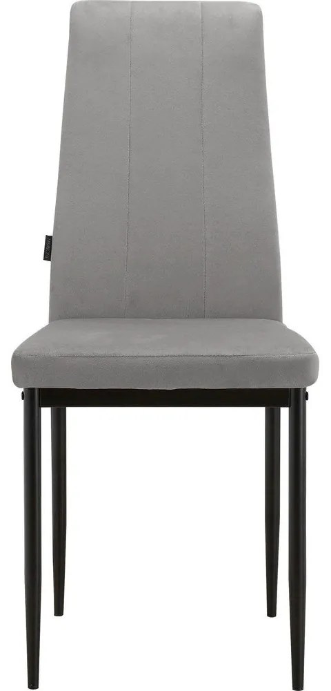 Sivé zamatové jedálenské stoličky v súprave 2 ks Kelly – Støraa