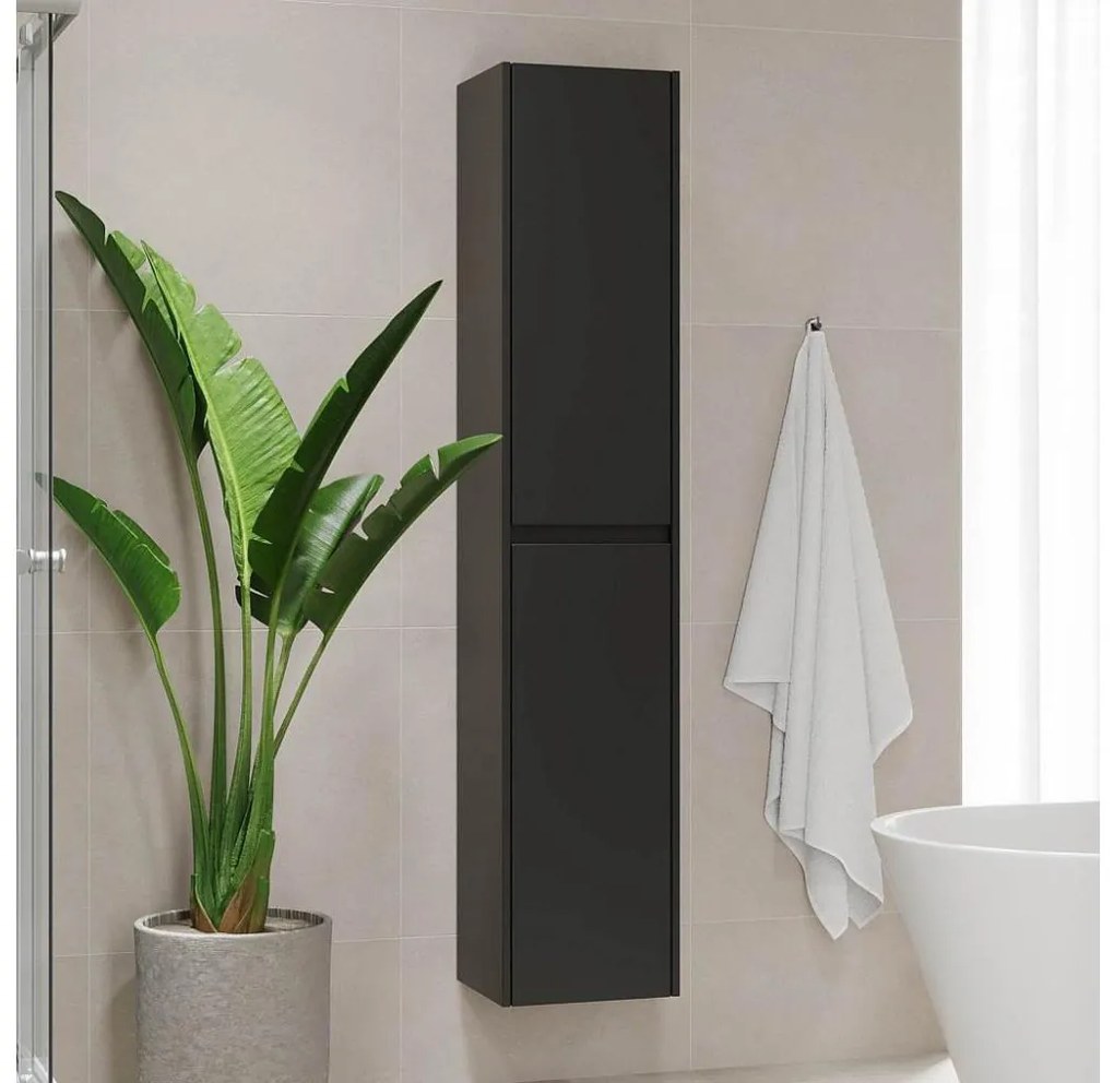 Kúpeľňová skrinka TRONDHEIM 174 cm čierna