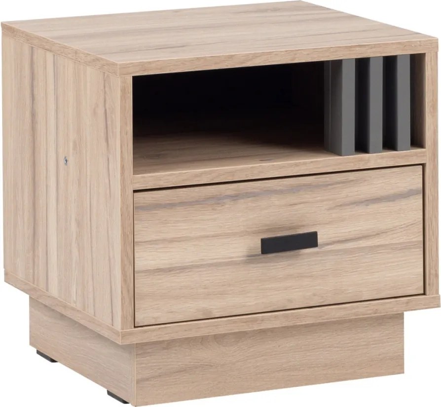 Nočný stolík Almo, dub estana/antracit