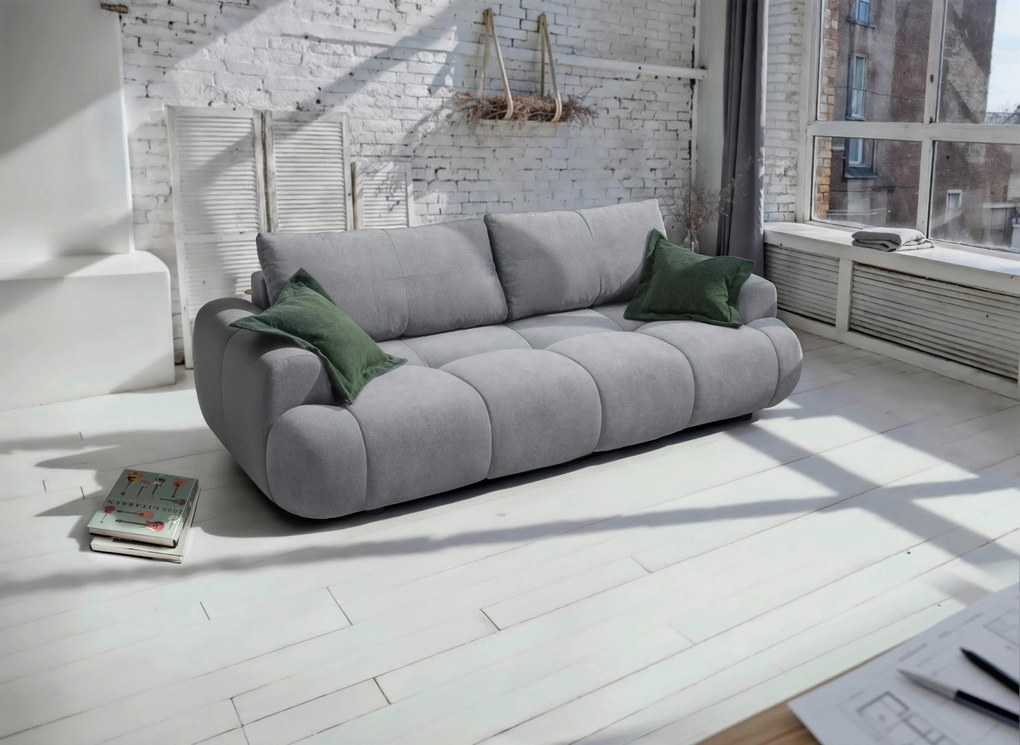XXXLutz ROZKLADACIA POHOVKA, plast, textil, kompozitné drevo, sivá MID.YOU - Sedačky - 000694009401