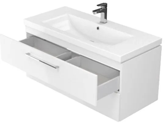 Cersanit S801-149-DSM - Závesná kúpeľňová skrinka s umývadlom LARA 80 cm biela