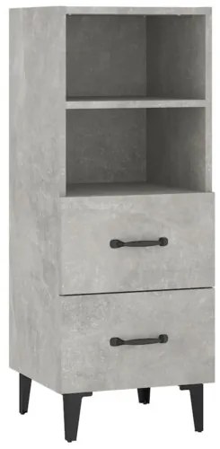 vidaXL Komoda betónovo sivá 34,5x34x90 cm spracované drevo-