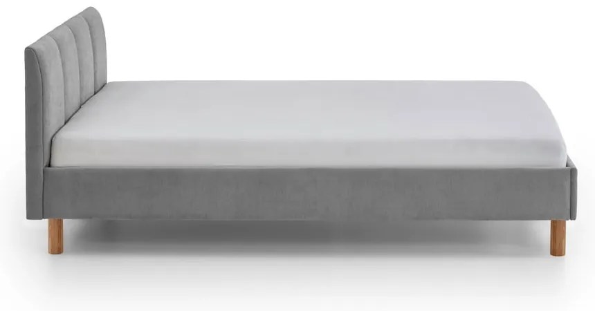 Sivá čalúnená dvojlôžková posteľ bez roštu 140x200 cm Joker – Meise Möbel