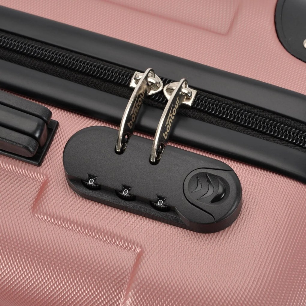 Kabínový kufor na 4 kolieskach 55x39x20cm Rose gold farba