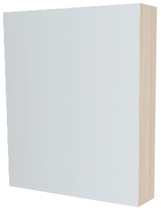Mereo, Mereo Kúpeľňová zrkadlová skrinka 60 cm, galerka, 1x dvierka ľavá, Multidecor, Javor Hard šampanský, MER-CN798G61JHS2