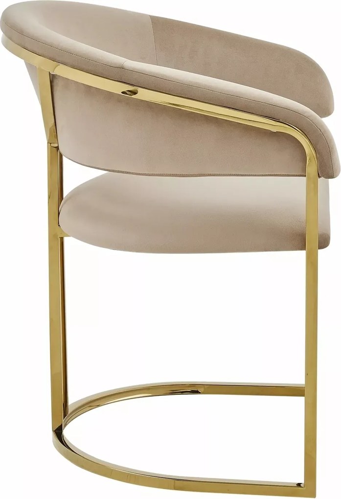 SI Tulipe Velvet stolička béžová