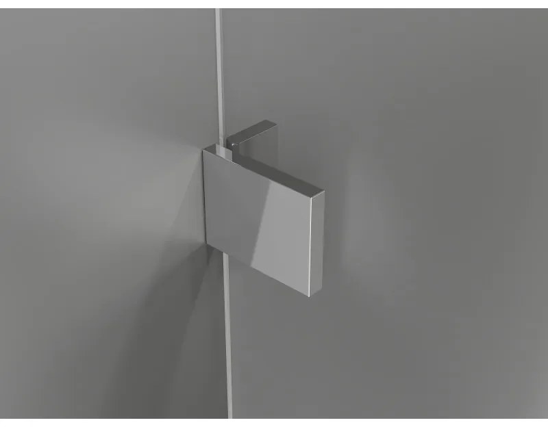 Mexen Lunar L Duo výklopný sprchový kút 95 x 70 cm, 8mm číre sklo, chrómový profil, 834L-095L-070P-01-00