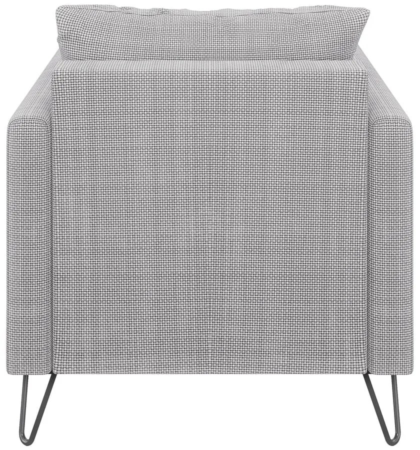 Svetlosivé ženilkové kreslo Freya – Ropez