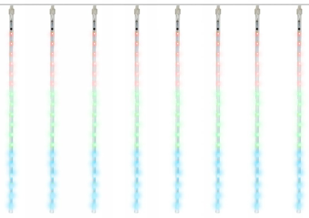 ISO 11342 Vianočné osvetlenie Cencúle 36 LED, 50 cm, IP44, 230V multicolor