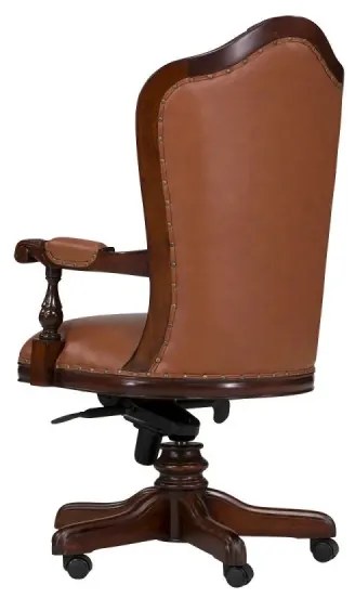 furniture-nabytek.cz - Masívne kancelárske kreslo Cambridge II z mahagónu, lakované, hnedé