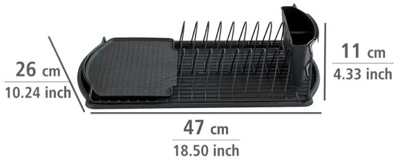 WENKO 54767100 - Odkvapávač BASIC 47,5x26,5 cm čierny