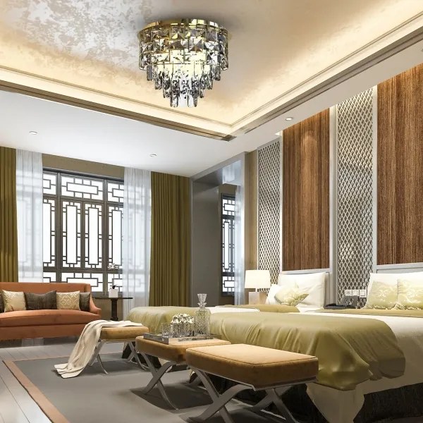 Stropné svietidlo LUXURIA 9xE14/40W/230V pr. 48 cm zlatá