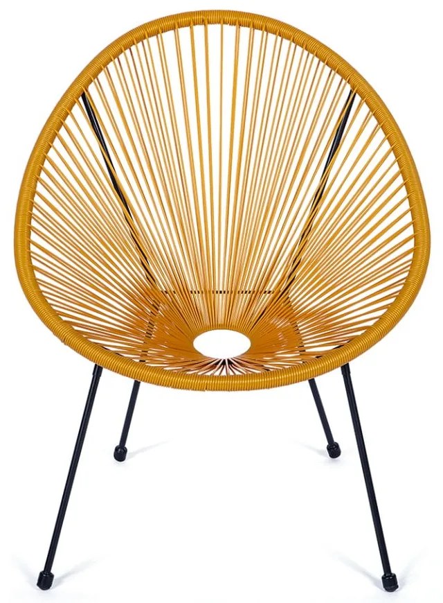 Žlté kovové/plastové záhradné kreslo Avocado Comfort – Bonami Selection