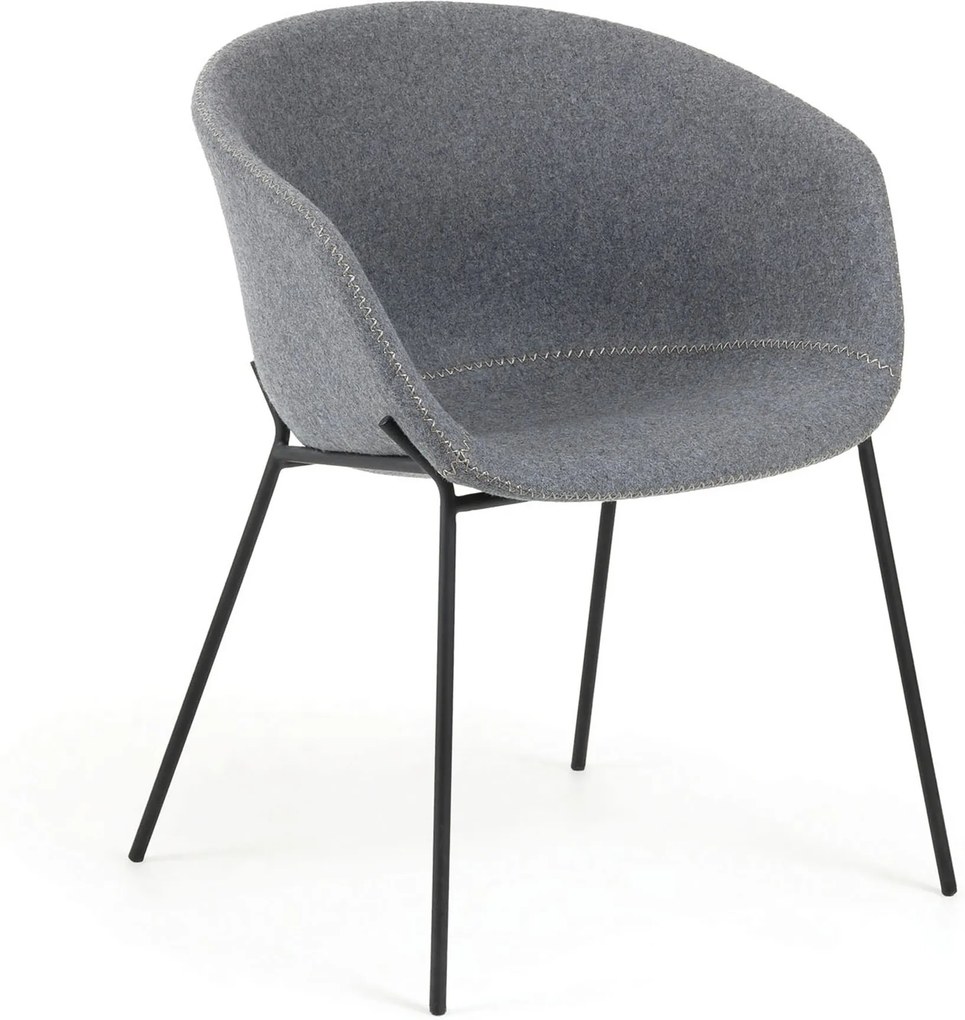 LA FORMA Šedá stolička Zadine 76 × 54 × 60 cm
