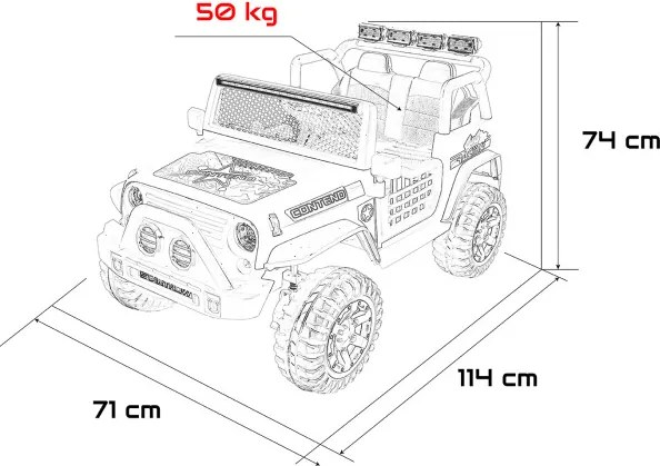 Elektrické autíčko Jeep BEAST 4x4 červené