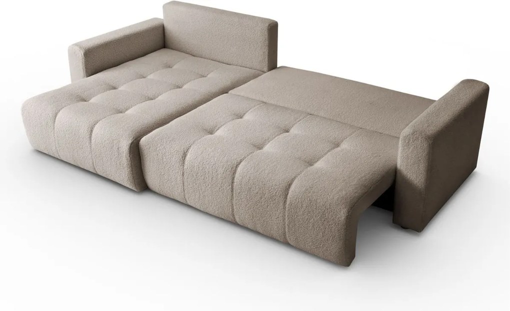 ROHOVÁ SEDAČKA SHARLOTTE 261 x 143 cm BÉŽOVÁ