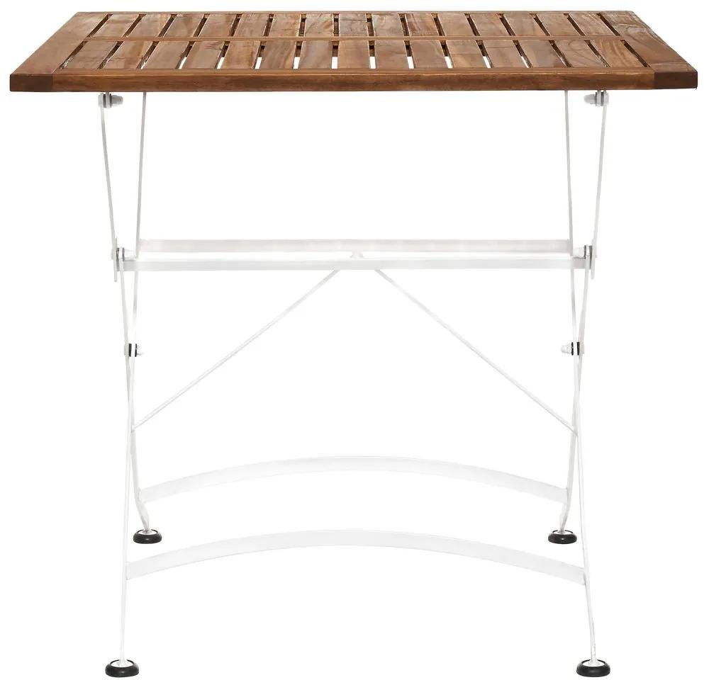 Butlers PARKLIFE Skladací stôl 80 x 80 cm - biela/hnedá