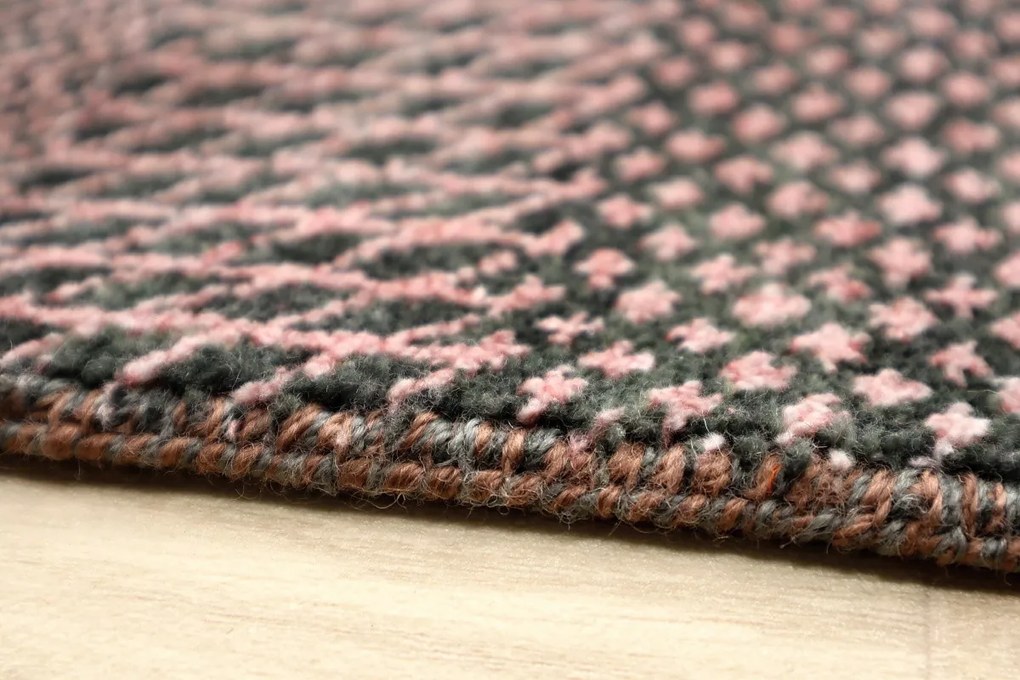 Diamond Carpets India, Ručne viazaný kusový koberec Diamond DC-MCN Black / rust, 275x365, červená, chodba / predsieň