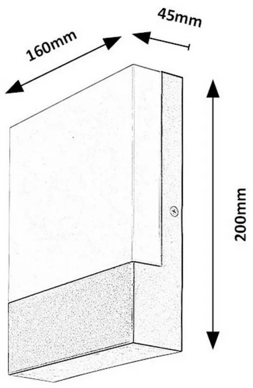 Rabalux 77097 vonkajšie nástenné LED svietidlo Gimone, čierna