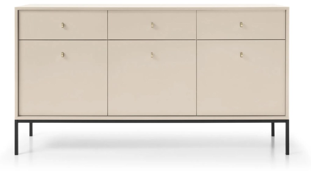 Komoda Mono II 154 cm béžová/čierna