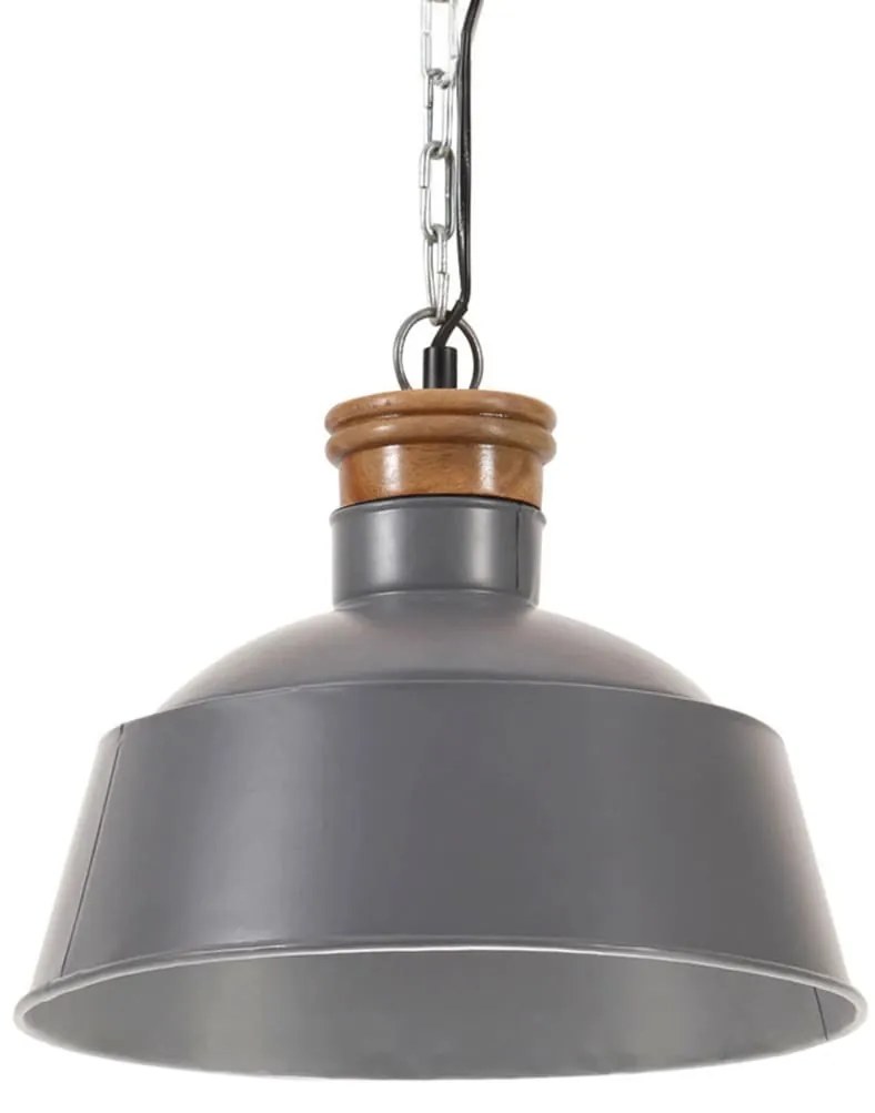 vidaXL Industriálna závesná lampa 32 cm, sivá E27