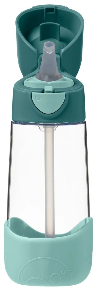 Fľaša na pitie so slamkou 450 ml - emerald forest