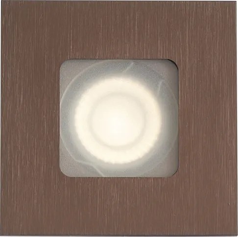 Sada 6 moderných zapustených bodových svetiel tmavý bronz štvorcové IP44 - Qure