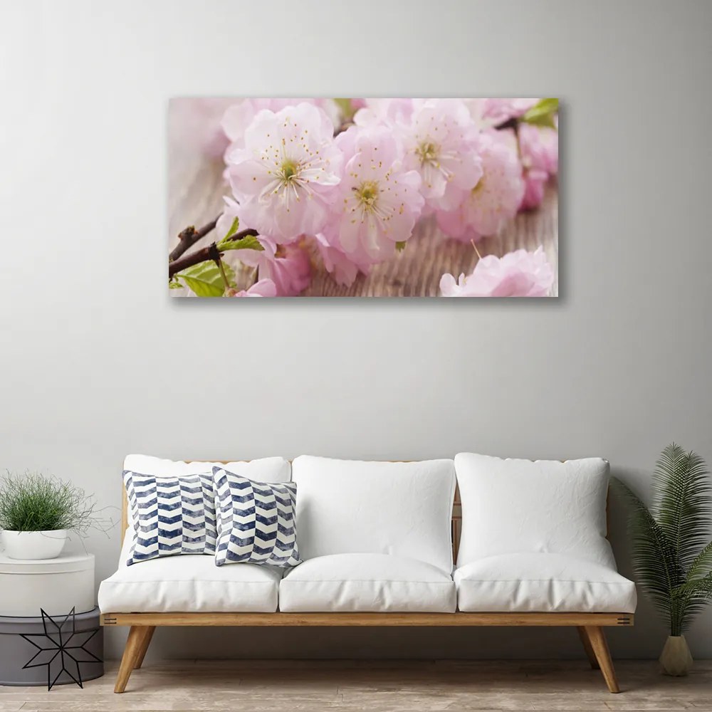 Obraz Canvas Vetvy kvety plátky príroda 120x60 cm