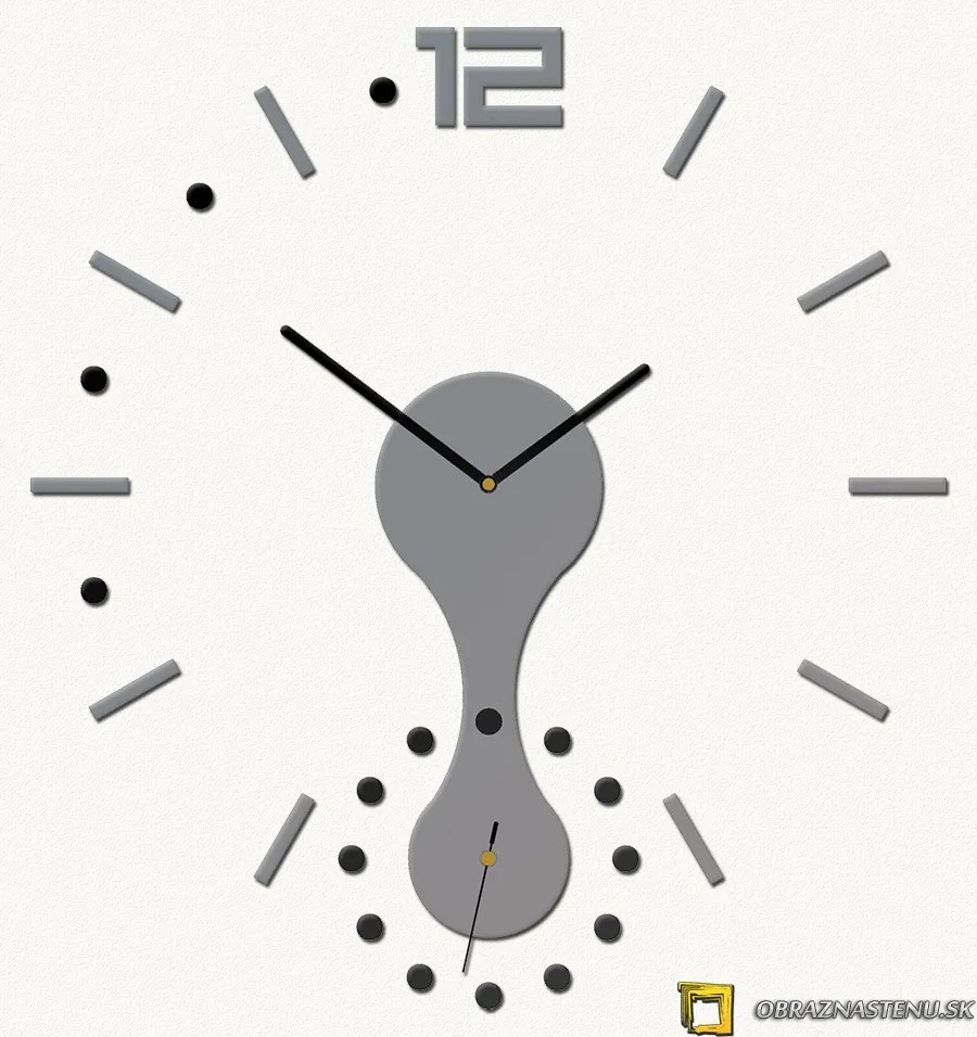 Moderné nástenné hodiny Grey PiXel NH036