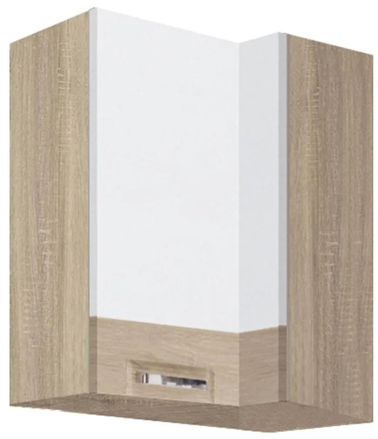 Kuchynská skrinka Premio 44G biely lesk/sonoma