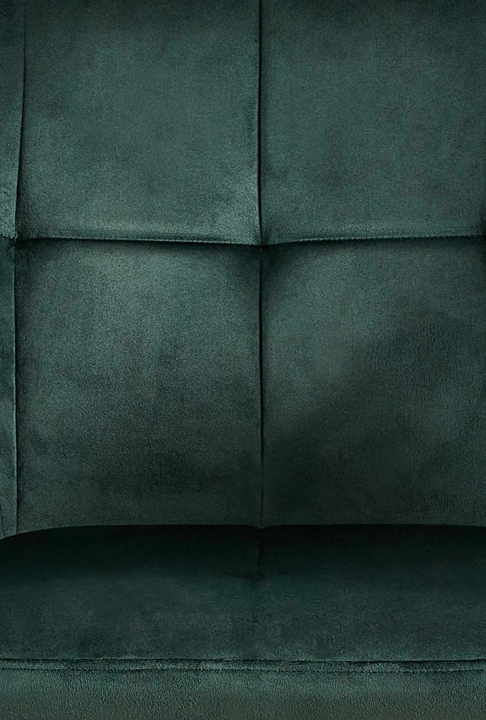 Design-Shop Jedálenská stolička Emia (SET 2 ks) - zamat, kovové nohy čierne - Zelená