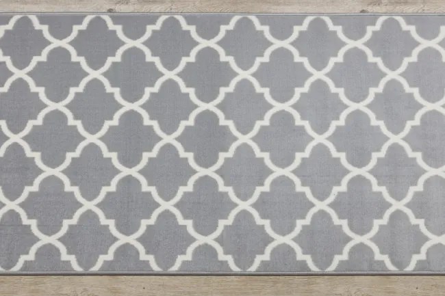 Behúň BCF MORAD Trelis koniczyna marokánska sivý / krém - Výpredaj