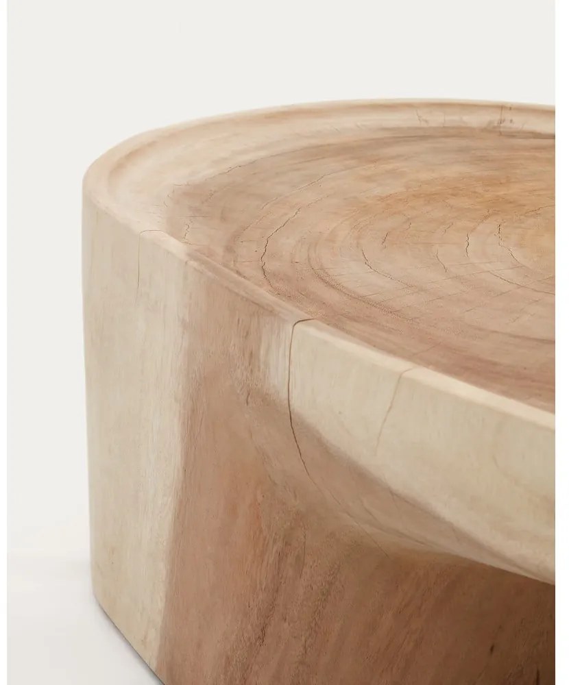 Konferenčný stolík z masívu munggur v prírodnej farbe 50x90 cm Mosi – Kave Home