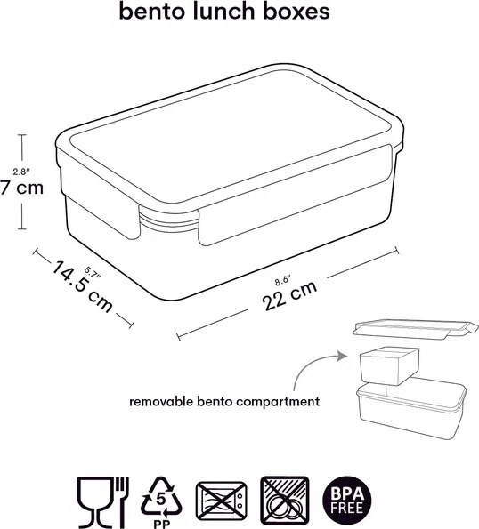 Bento obedár pre deti Dúha – praktický box na jedlo do školy