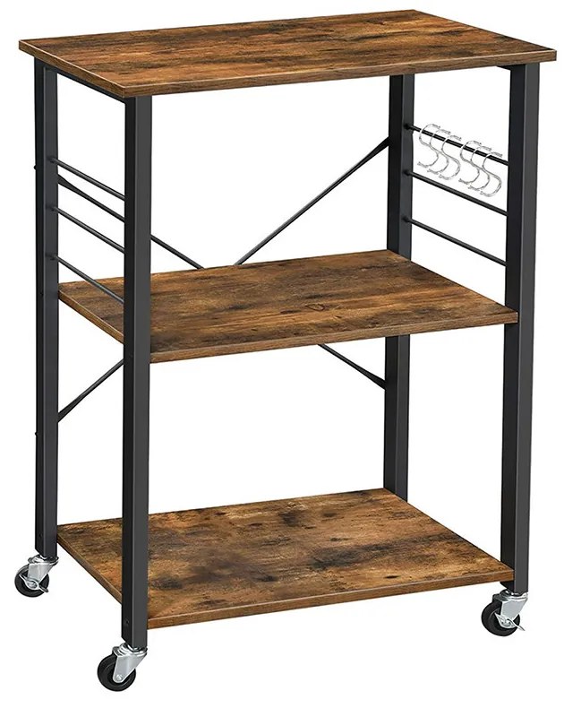 Pojazdný servírovací stolík, 60x40x84 cm