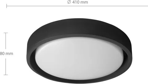 Brilagi - LED stmievateľné svietidlo MATTEO LED/48W/230V 3000–6500K pr. 41 cm čierne +DO