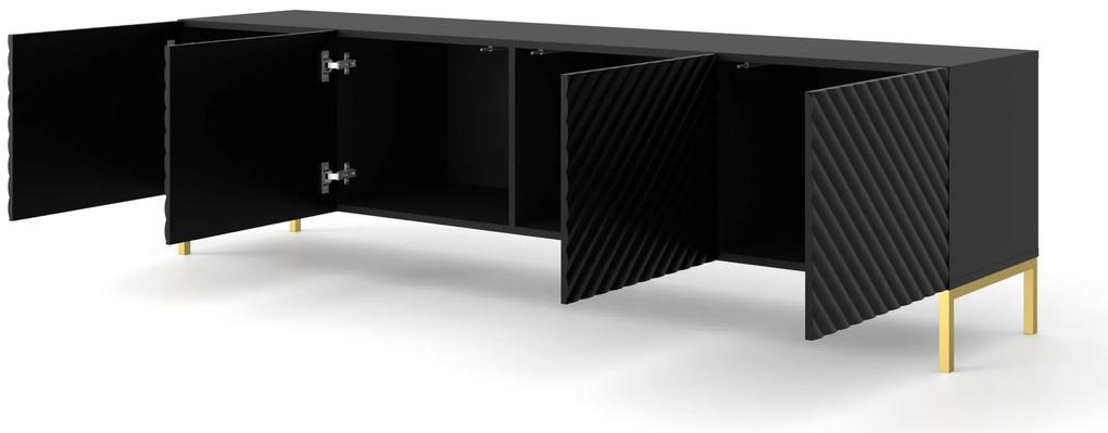 TV stolík/skrinka Surfy 2D (čierna). Vlastná spoľahlivá doprava až k Vám domov. 1057582