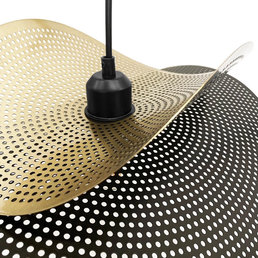 Toolight Toolight, stropné svietidlo 1xE27 APP1471-1CP, čierna-zlatá lesklá, OSW-02448