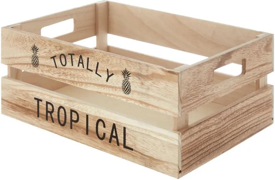 Drevený úložný box Premier Housewares Tropical, 25 × 35 cm