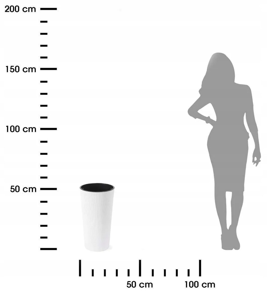 Kvetináč URBANIKA ECO 46 cm biely