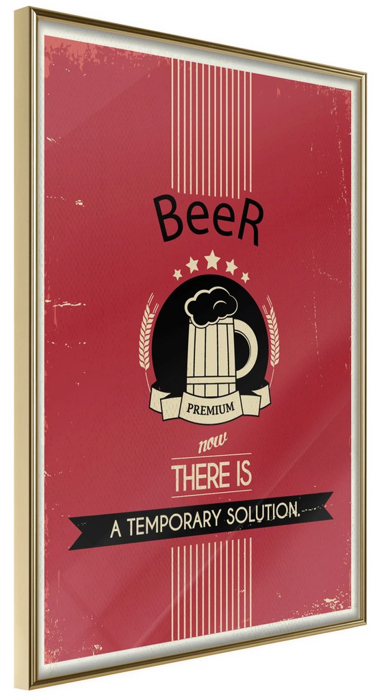 Artgeist Plagát - Premium Beer [Poster] Veľkosť: 30x45, Verzia: Zlatý rám s passe-partout