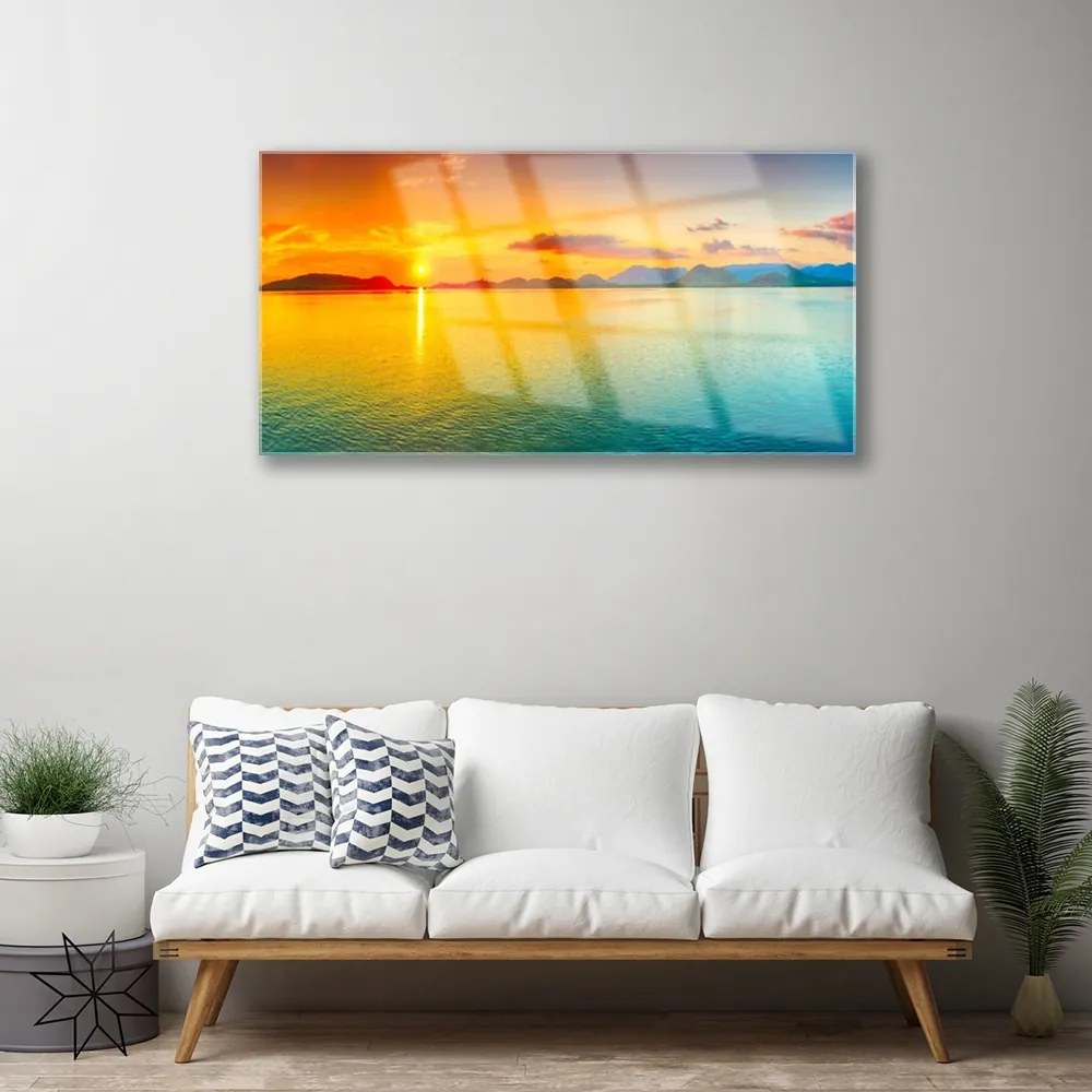Skleneny obraz More slnko krajina 140x70 cm