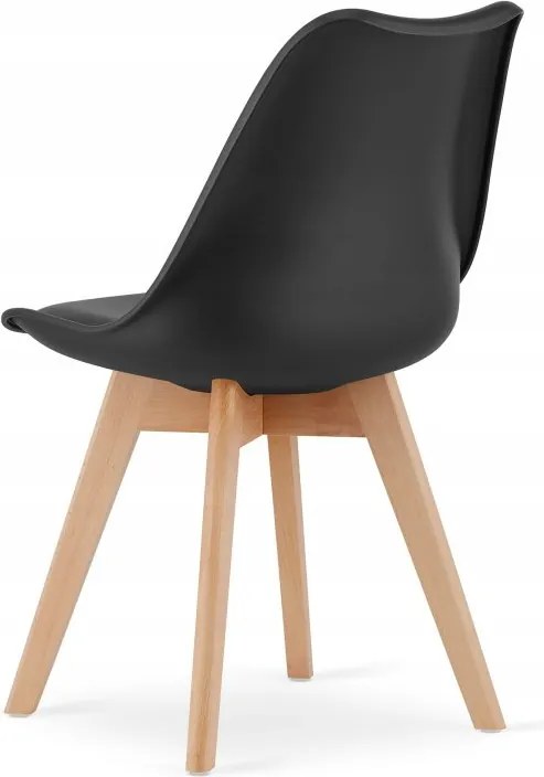 Jedálenská zostava TODI 80cm okrúhly stolový set biely a 2 stoličky MARK čierne + 2 stoličky MARK čierneZADARMO