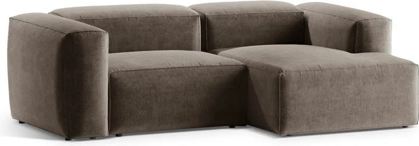 Hnedá rohová pohovka (pravý roh/s leňoškou) Bergamo – Cosmopolitan Design